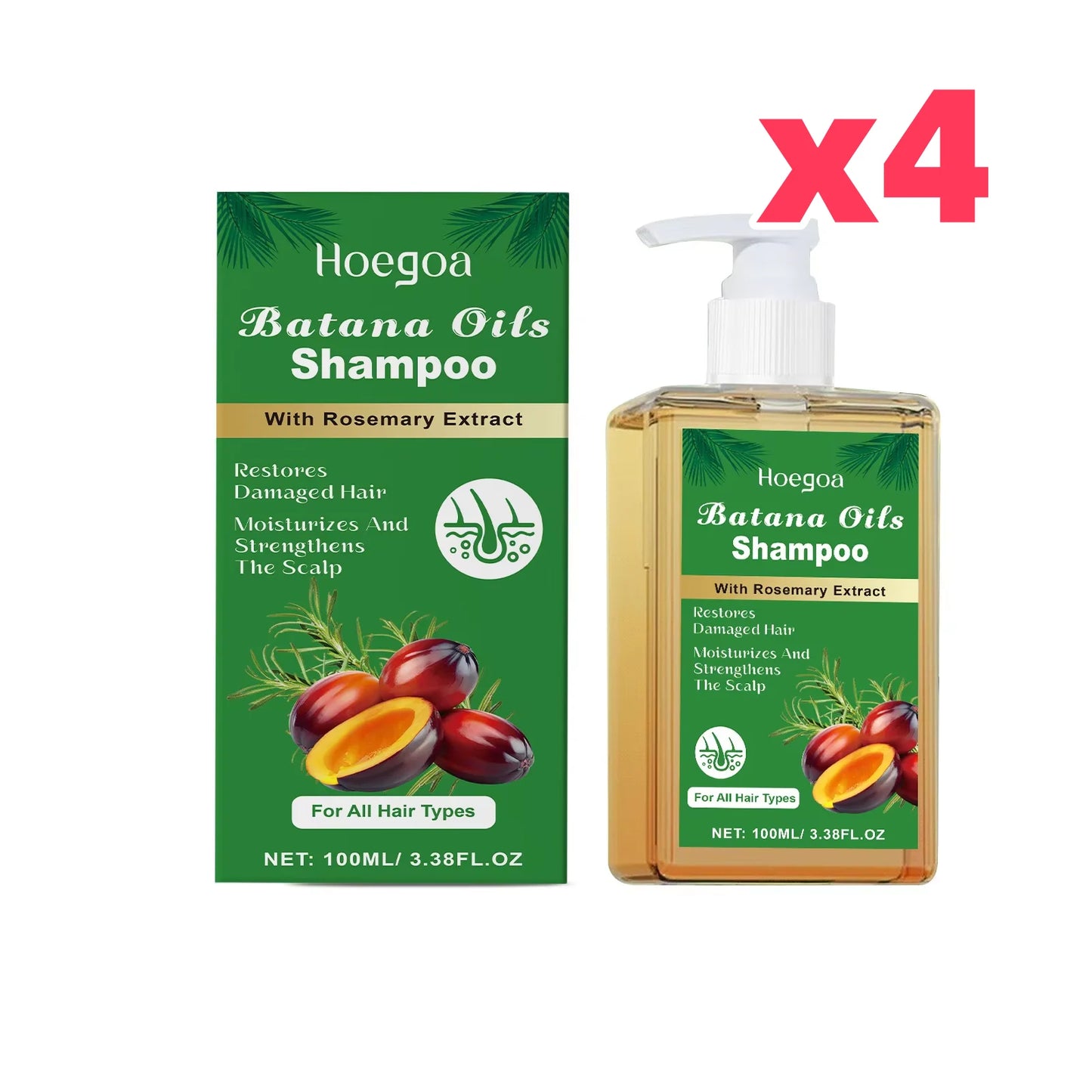 Batana Oils Shampoo | Hair Strengthen | Moisturizer | Restore Damaged Brittle Hair | Anti Loss | Improve Dandruff Scalp | Oil Control Care