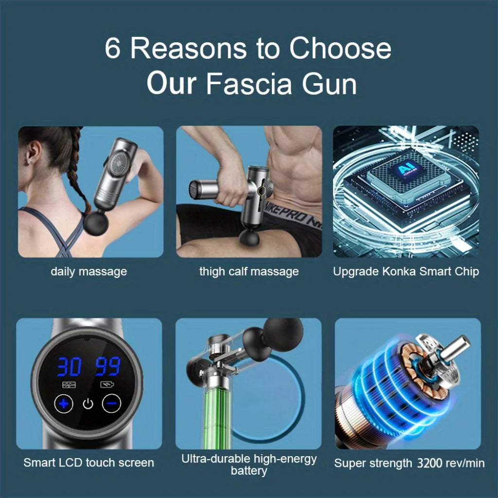 Portable Fascia Gun | Vibration Massage Gun | For Body Neck Back | Deep Muscle Relaxation | Fitness