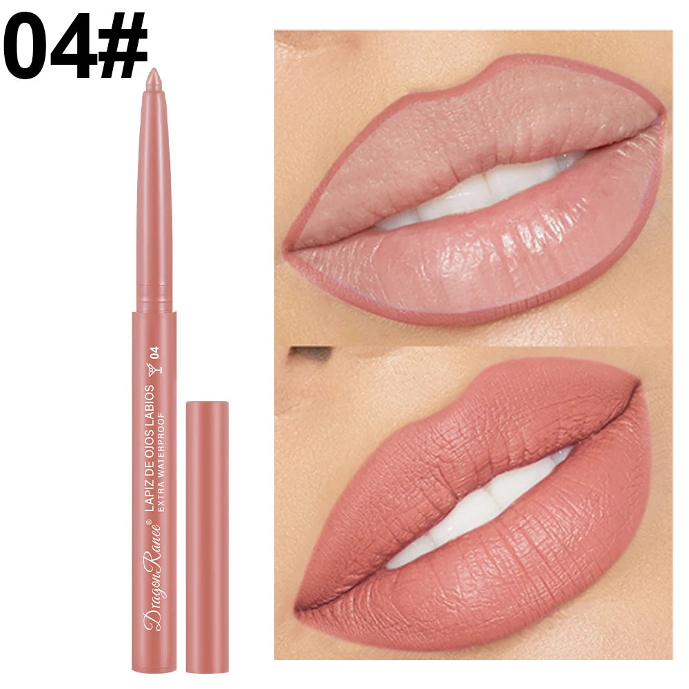 Lip Liner Lipstick Pen | Waterproof | Long-Lasting | Matte | Automatic Rotating Lip Liner