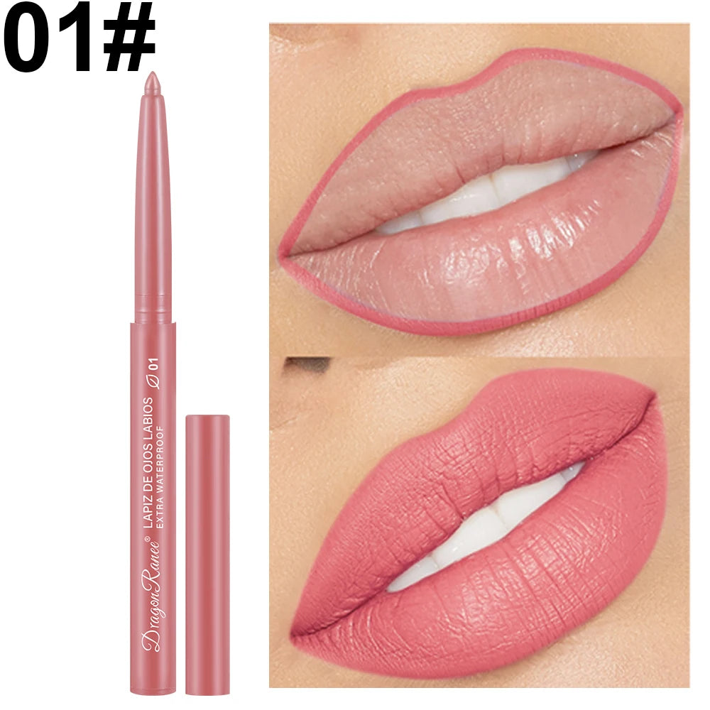 Lip Liner Lipstick Pen | Waterproof | Long-Lasting | Matte | Automatic Rotating Lip Liner