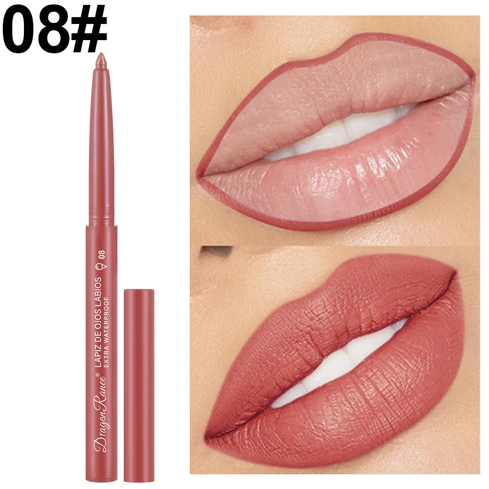 Lip Liner Lipstick Pen | Waterproof | Long-Lasting | Matte | Automatic Rotating Lip Liner