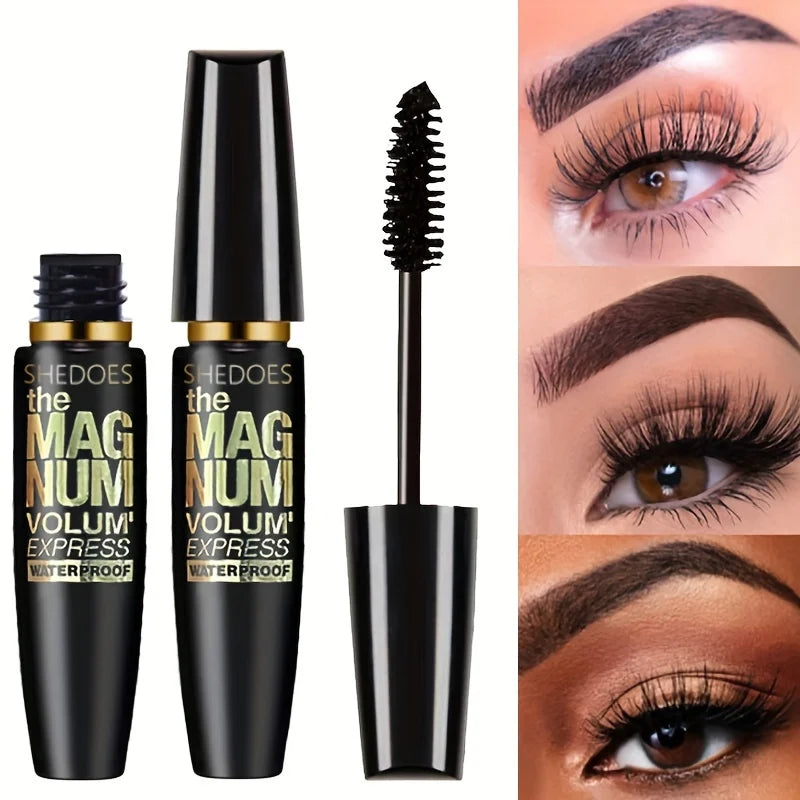 4D Black Mascara | Thickening | Lengthening | Curling | Waterproof | Liquid Fiber Mascara