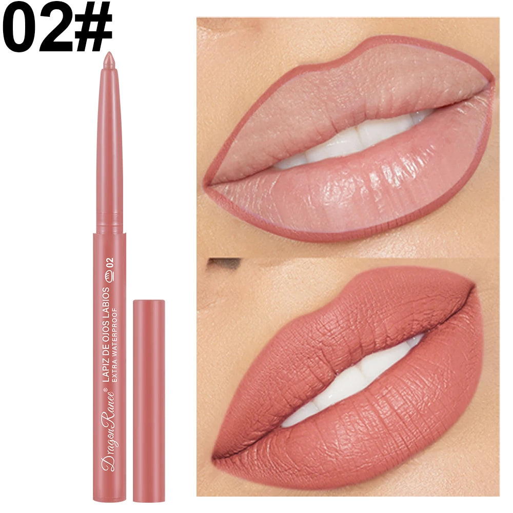 Lip Liner Lipstick Pen | Waterproof | Long-Lasting | Matte | Automatic Rotating Lip Liner