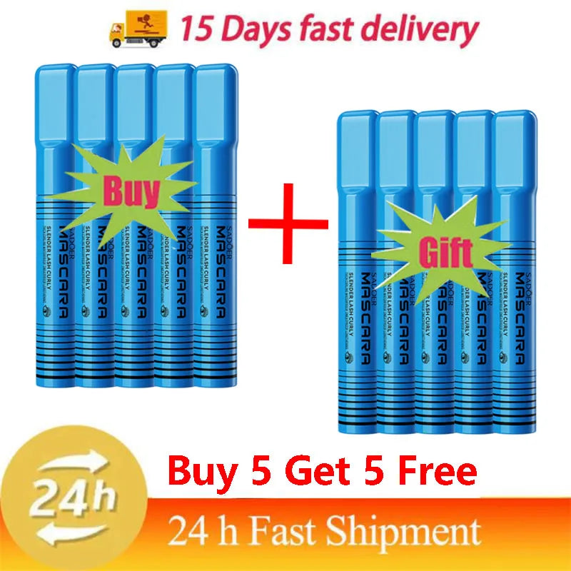 5D Waterproof Mascara | Lengthening Eyelashes | Make-up |Waterproof | Black | Silk Fiber Mascara