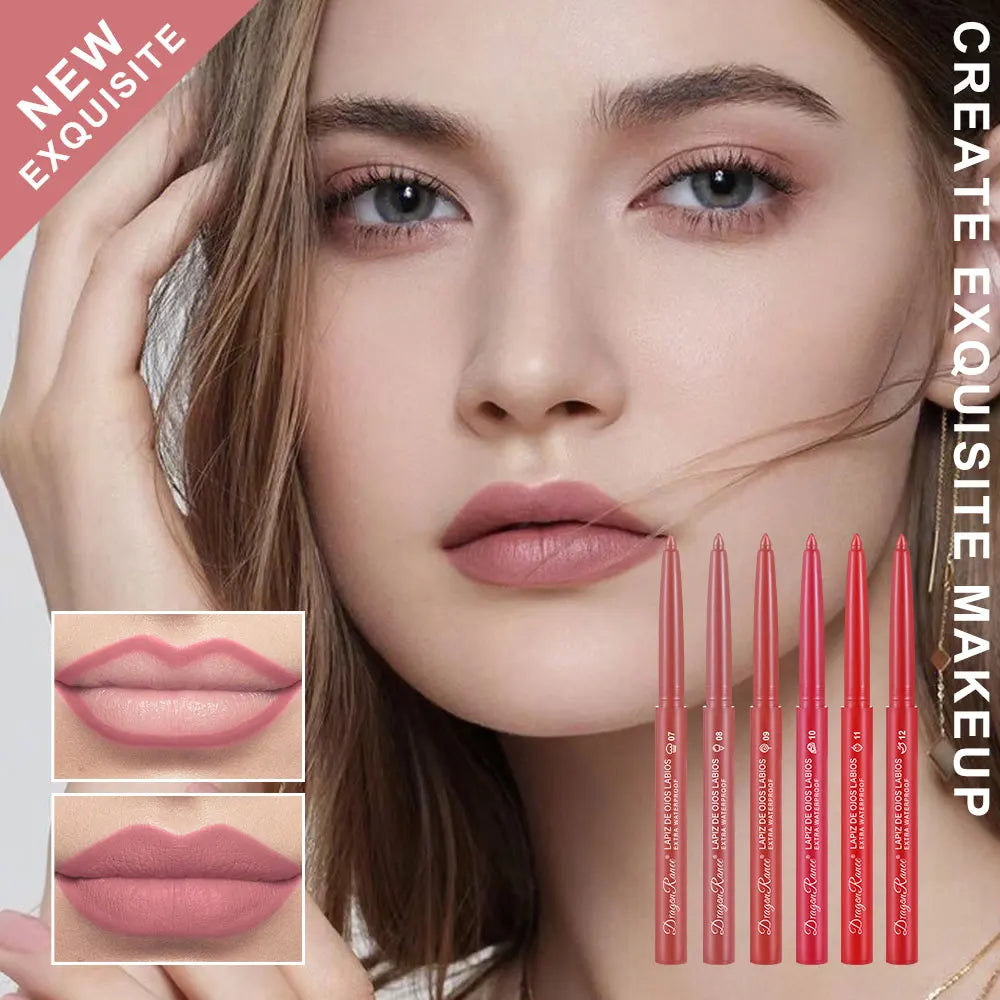 Lip Liner Lipstick Pen | Waterproof | Long-Lasting | Matte | Automatic Rotating Lip Liner
