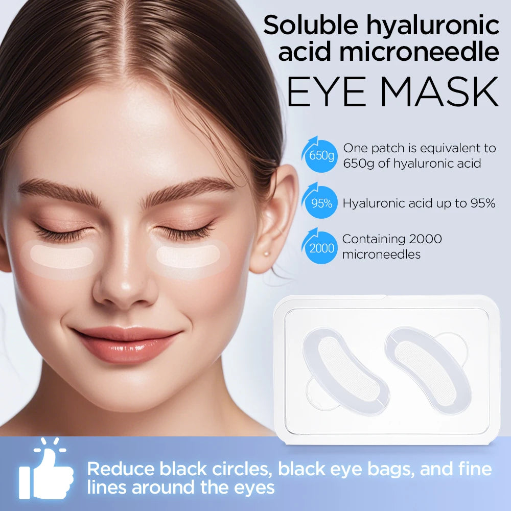 Microneedle Eye Patches Mask | Hyaluronic Acid | 1-10PCS | Anti Wrinkle Aging | Dark Circle Eyes Mask | Moisturizing