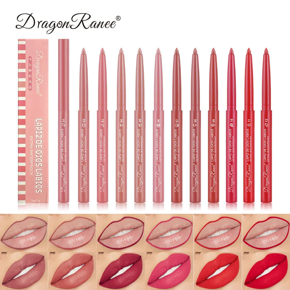 Lip Liner Lipstick Pen | Waterproof | Long-Lasting | Matte | Automatic Rotating Lip Liner