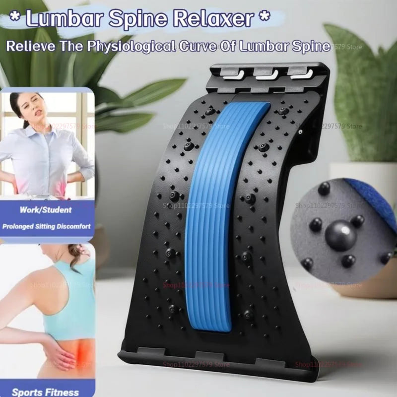 Lumbar Soothing Device | Lumbar Stretching Massager | Yoga Spine Correction | Back Massager | Stretch Lumbar Support | Spine Relaxation