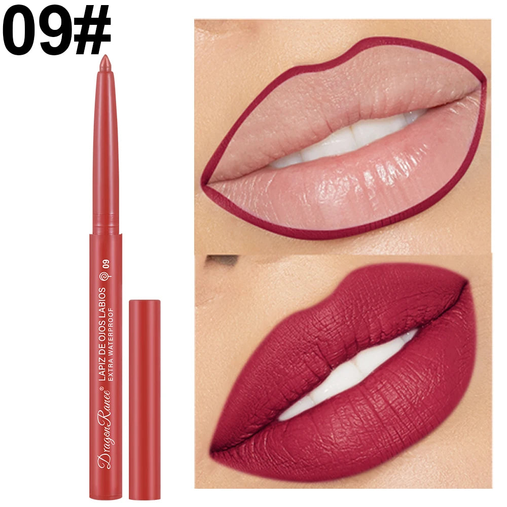 Lip Liner Lipstick Pen | Waterproof | Long-Lasting | Matte | Automatic Rotating Lip Liner