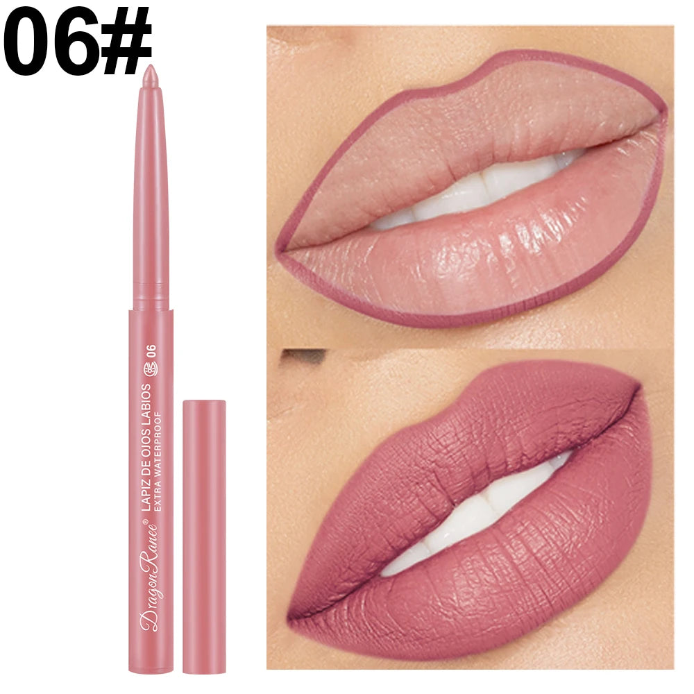Lip Liner Lipstick Pen | Waterproof | Long-Lasting | Matte | Automatic Rotating Lip Liner