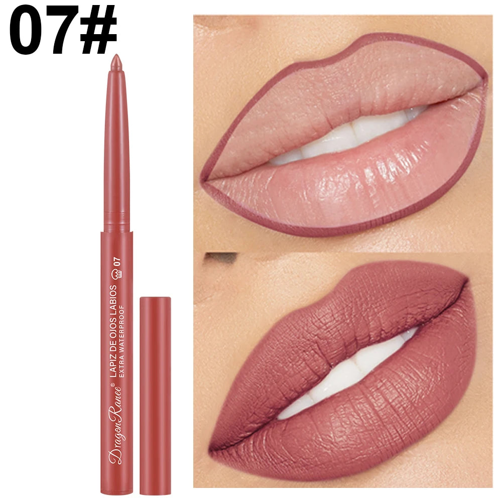 Lip Liner Lipstick Pen | Waterproof | Long-Lasting | Matte | Automatic Rotating Lip Liner
