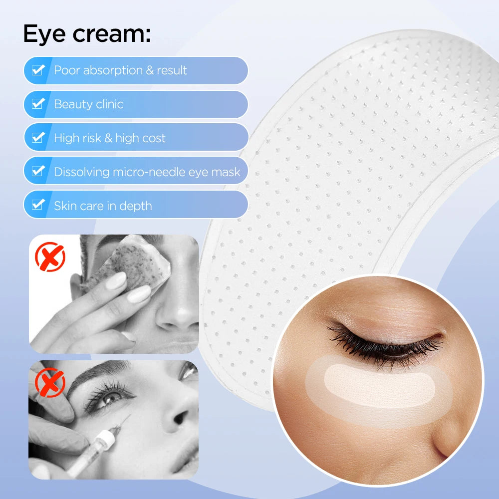 Microneedle Eye Patches Mask | Hyaluronic Acid | 1-10PCS | Anti Wrinkle Aging | Dark Circle Eyes Mask | Moisturizing