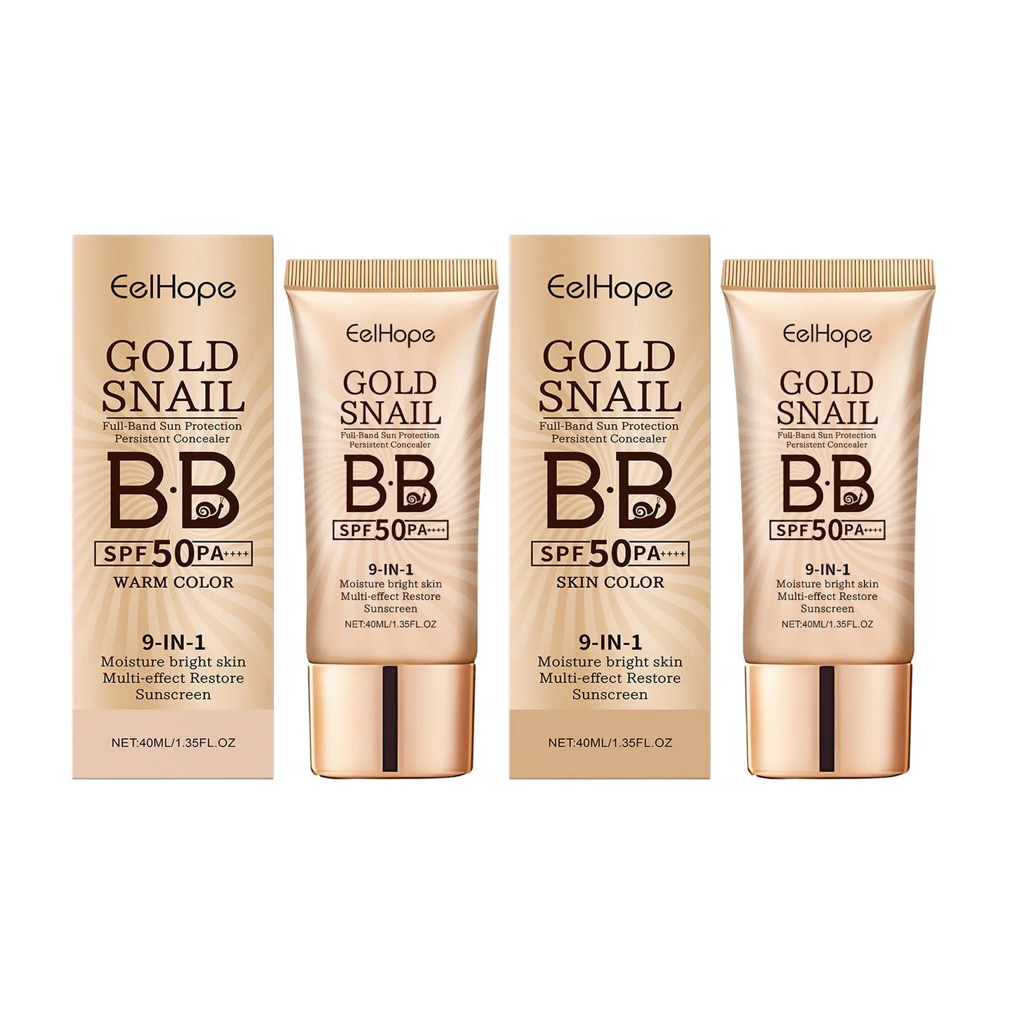 Gold Snail Sunscreen BB Cream SPF 50 | Face Concealer | Long-Lasting | Makeup