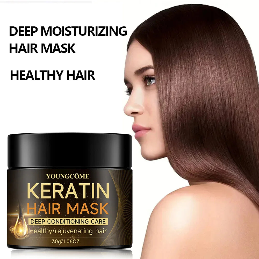 Keratin Hair Mask | Moisturizer | Conditioner | Soft | Smooth | Frizz | Damaged Hair Care Repair | Restore Shine Hair