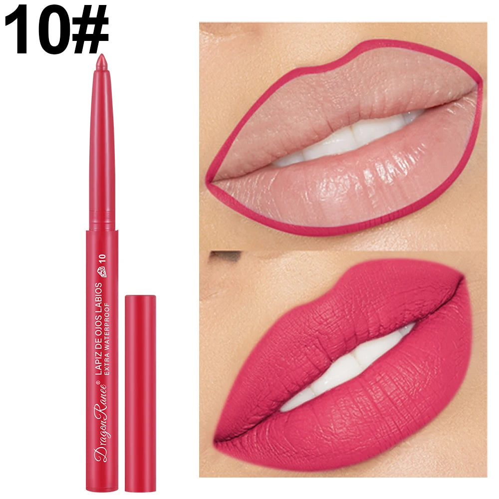 Lip Liner Lipstick Pen | Waterproof | Long-Lasting | Matte | Automatic Rotating Lip Liner
