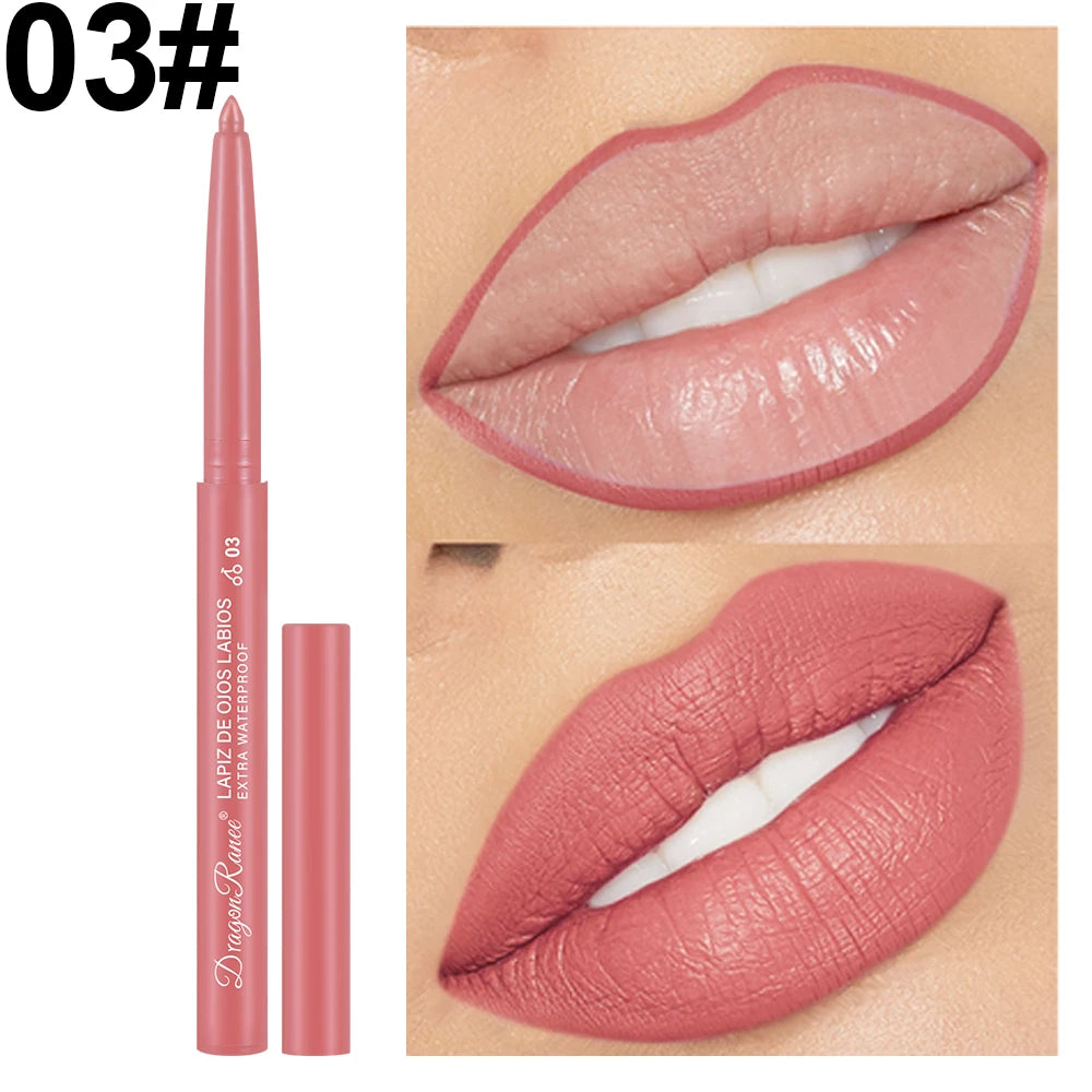 Lip Liner Lipstick Pen | Waterproof | Long-Lasting | Matte | Automatic Rotating Lip Liner