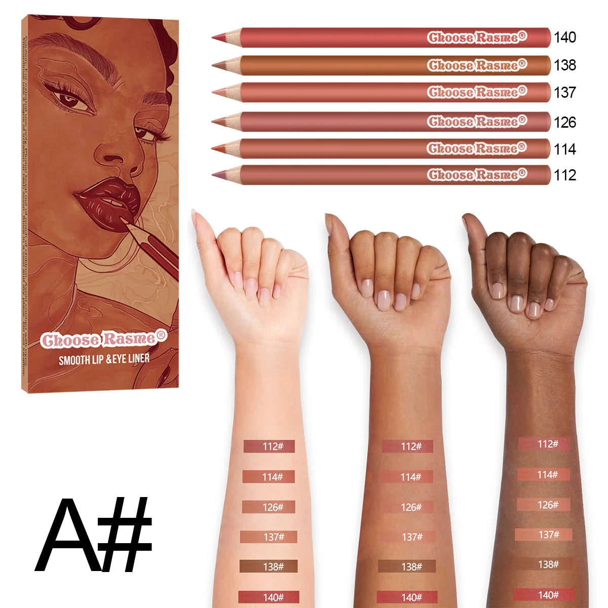 6 Colors Lip Liner Pencil Set | Waterproof | Not Easy To Fade
