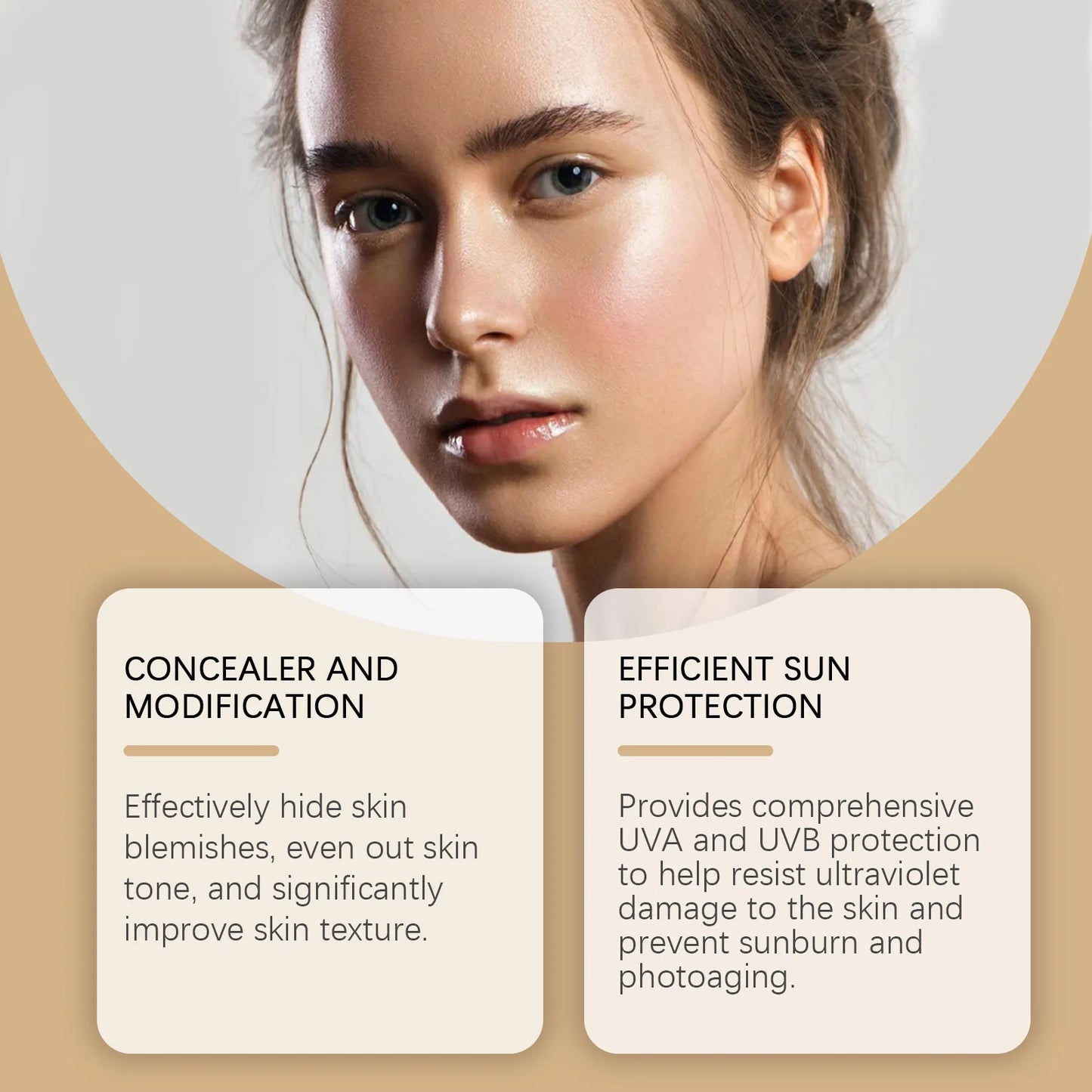 Gold Snail Sunscreen BB Cream SPF 50 | Face Concealer | Long-Lasting | Makeup