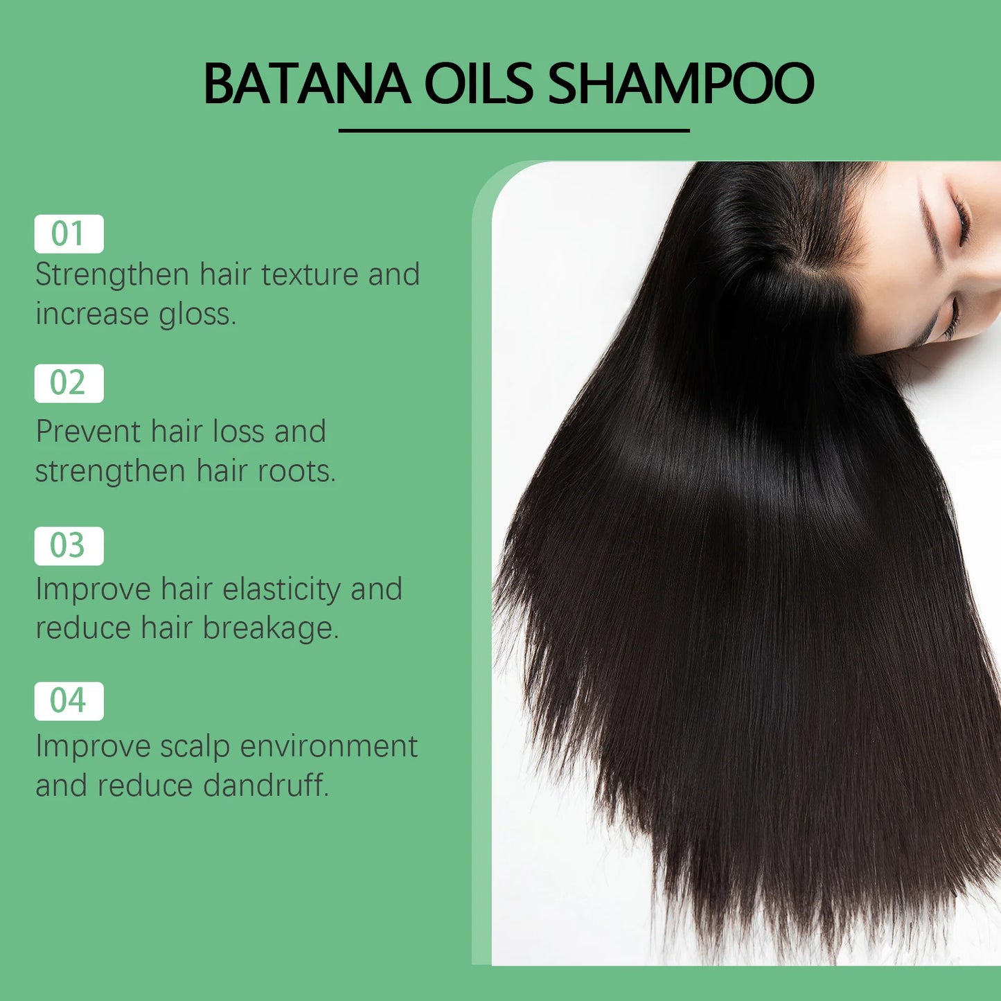Batana Oils Shampoo | Hair Strengthen | Moisturizer | Restore Damaged Brittle Hair | Anti Loss | Improve Dandruff Scalp | Oil Control Care
