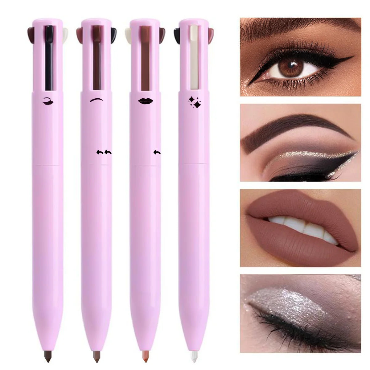 4-in-1 Multi-Functional Lip Liner, Eyeliner and Eyebrow Pencil