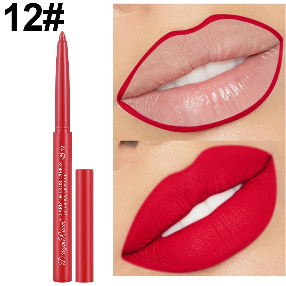 Lip Liner Lipstick Pen | Waterproof | Long-Lasting | Matte | Automatic Rotating Lip Liner