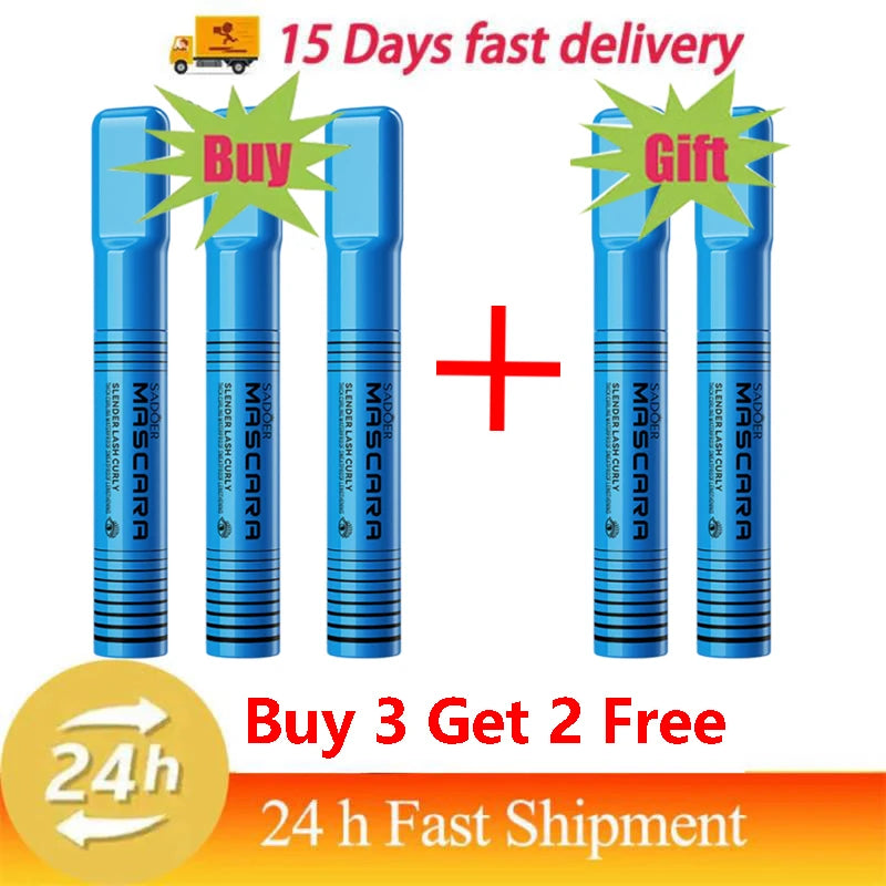 5D Waterproof Mascara | Lengthening Eyelashes | Make-up |Waterproof | Black | Silk Fiber Mascara