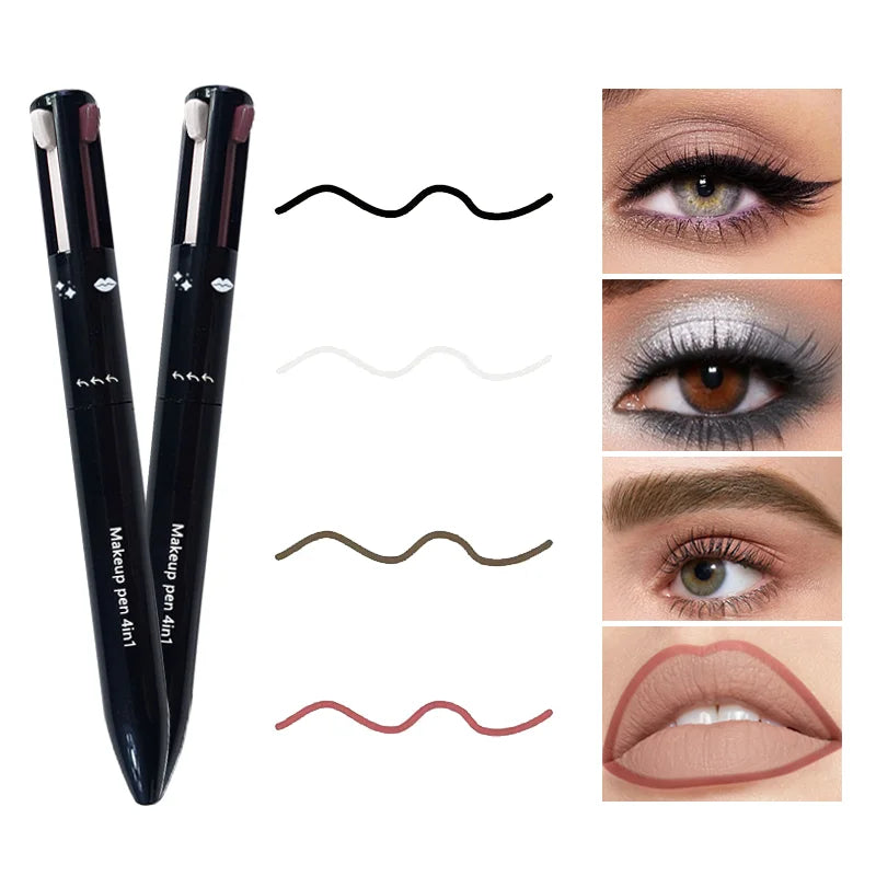 4-in-1 Multi-Functional Lip Liner, Eyeliner and Eyebrow Pencil