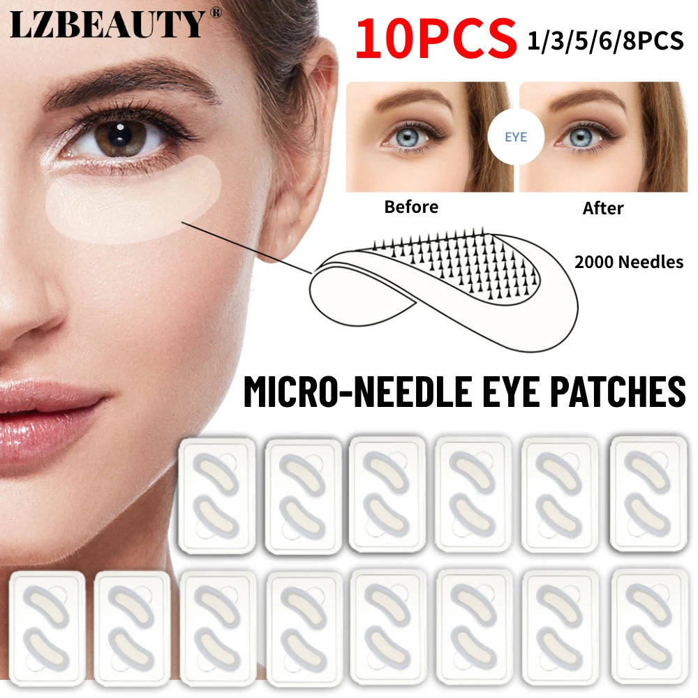 Microneedle Eye Patches Mask | Hyaluronic Acid | 1-10PCS | Anti Wrinkle Aging | Dark Circle Eyes Mask | Moisturizing
