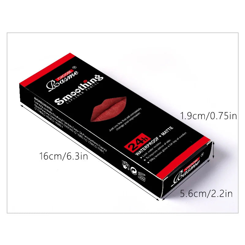 12 Pieces Lipstick Lip Liner Set | Long-Lasting